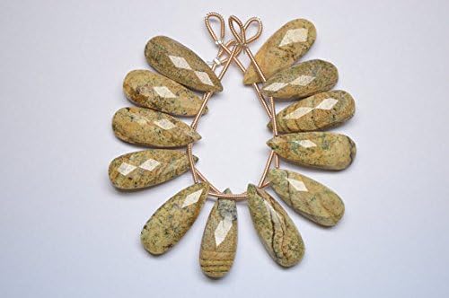 10x25mm 3 Matched Pair Natural Picture Jesper Large Pear Pair Briolette Beads Strand