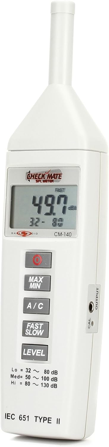 Galaxy Audio CM140 Checkmate Microphone Preamp SPL Meter