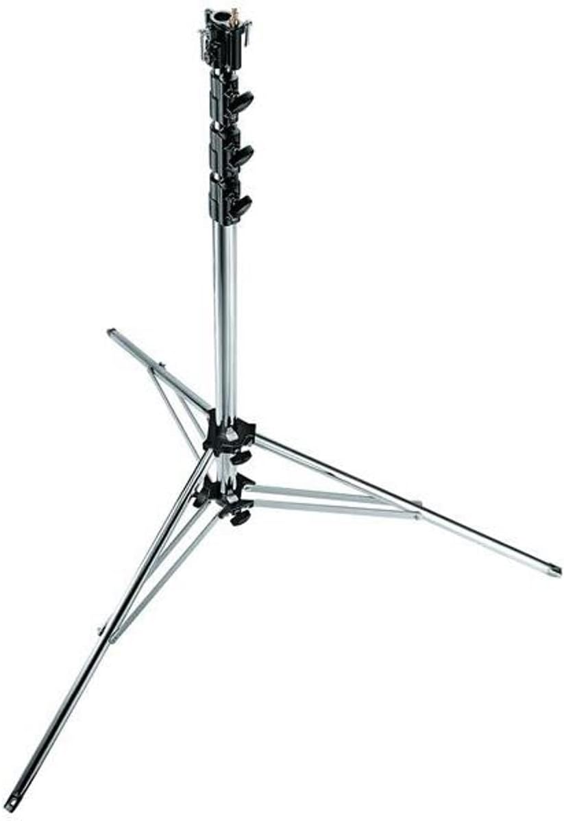 Manfrotto 270CSU 15.6-Feet Super Steel Stand with Leveling Leg (Chrome)