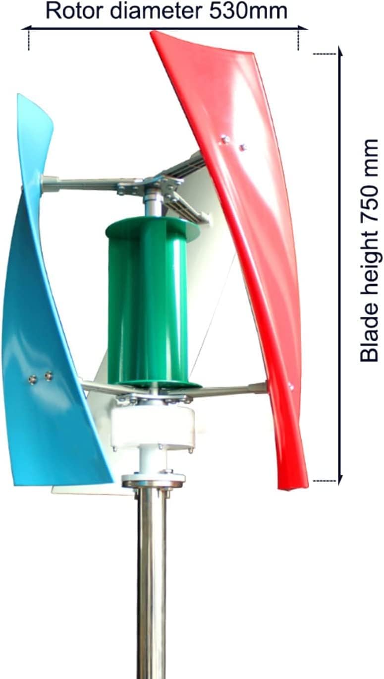 LiuSj JUnSt New Vertical Wind Power Turbine Generator, 9000W 12V/24V/48V Wind Turbine Generator Wind Generator Power for Outdoor Garden