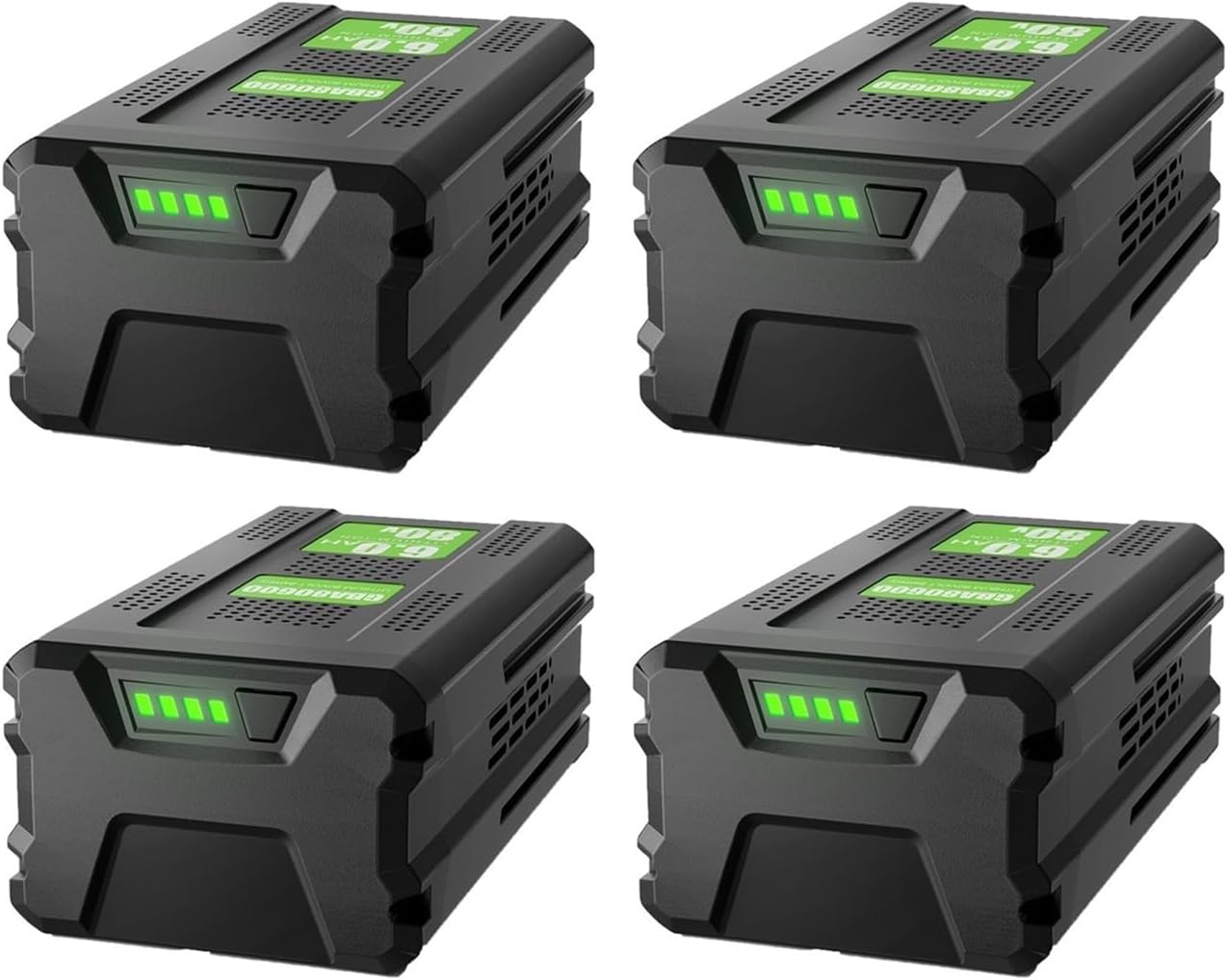 80V 6000mAh Compatible For Greenworks GBA GBA80600 GBA80200 Cordless Power Tool Replacement Battery，(4Pcs 6000mAh)