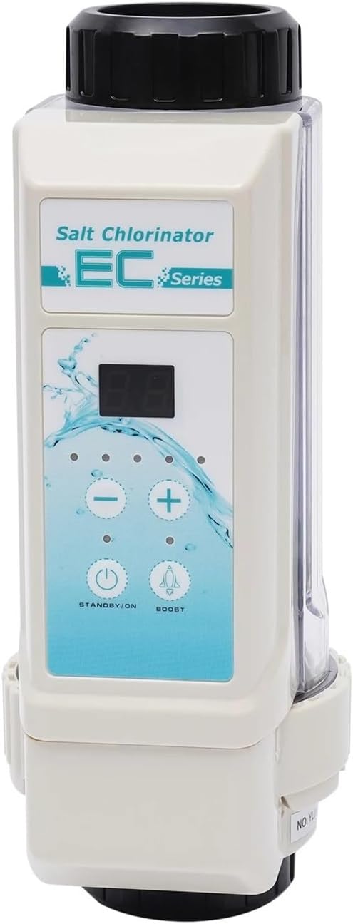 20g/H Salt Water Pool Chlorinator System, Salt Chlorine Generator With Salinity Display, EC20 Salt Cell For 25000 Gallon Pools High Performance