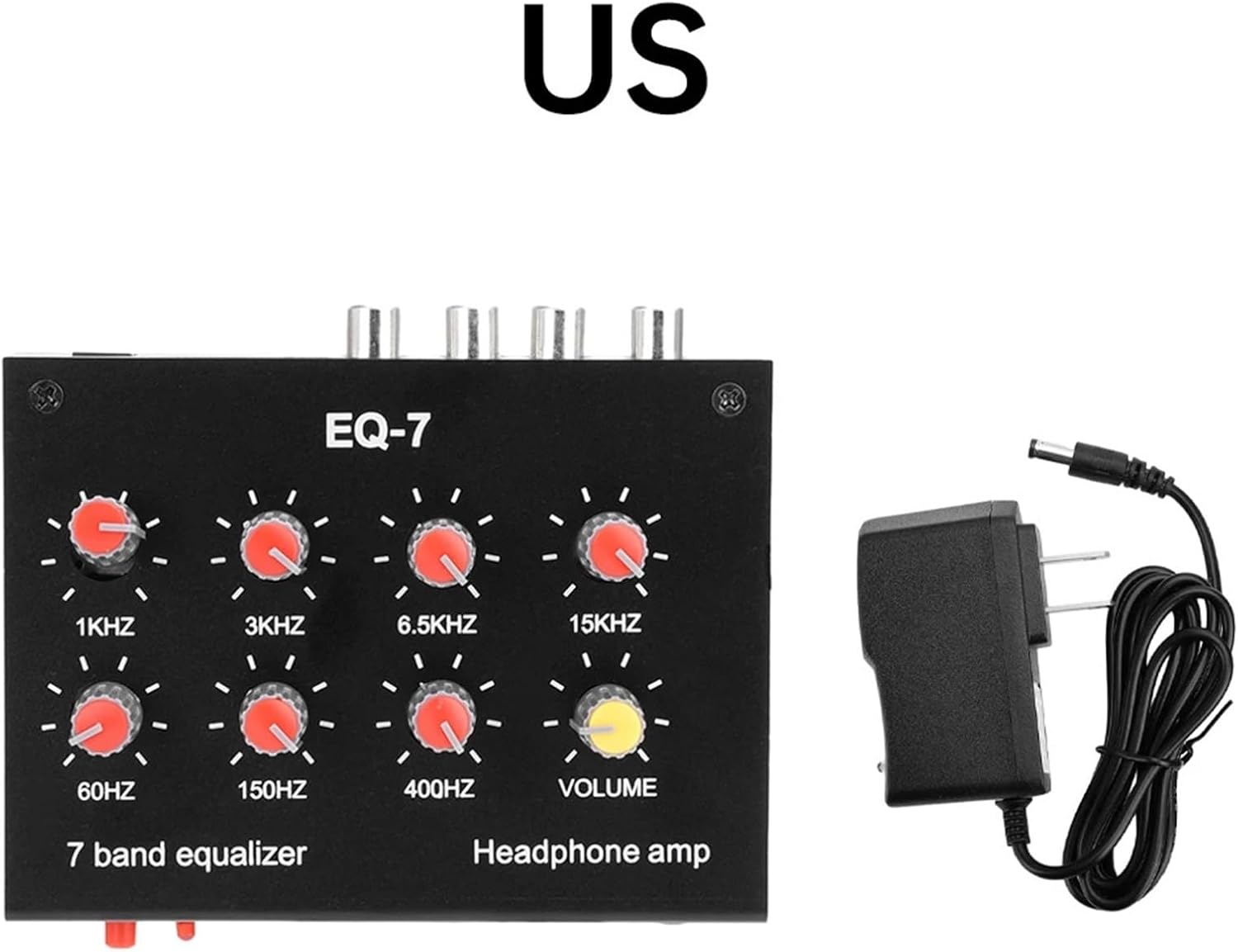 EQ-7 Audio Preamplifier EQ-7 7 Band Equalizer Adjust High School Bass Sound Amplifier Module for Speaker Mobile Phone(US)