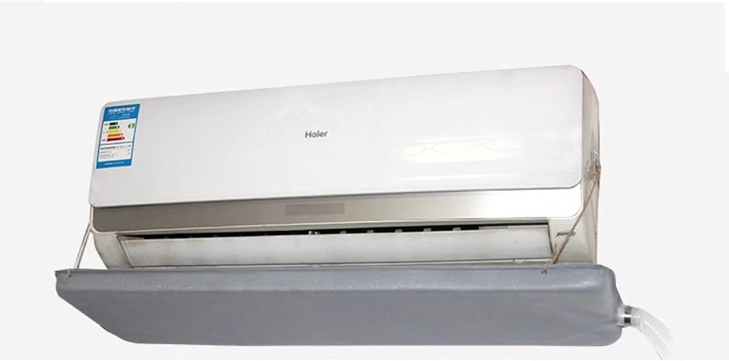 Air Conditioner drip pan Generic AC Drip Pan with Drain Portable for:Air Conditioner Outdoor Unit(201x24cm/79.1x9.4in)