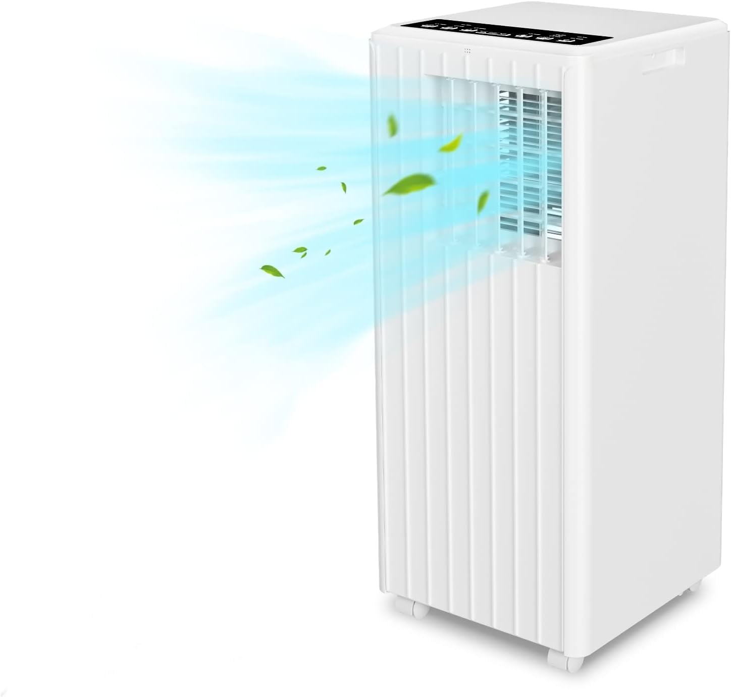 Portable Air Conditioners,8000 BTU 3-in-1Portable Floor AC with Digital Display&Remote Control,24Hrs Timer,Sleep Mode,Complete Window Mount Exhaust Kit,Cool Up to 350 Sq.Ft,for Room Bedroom White