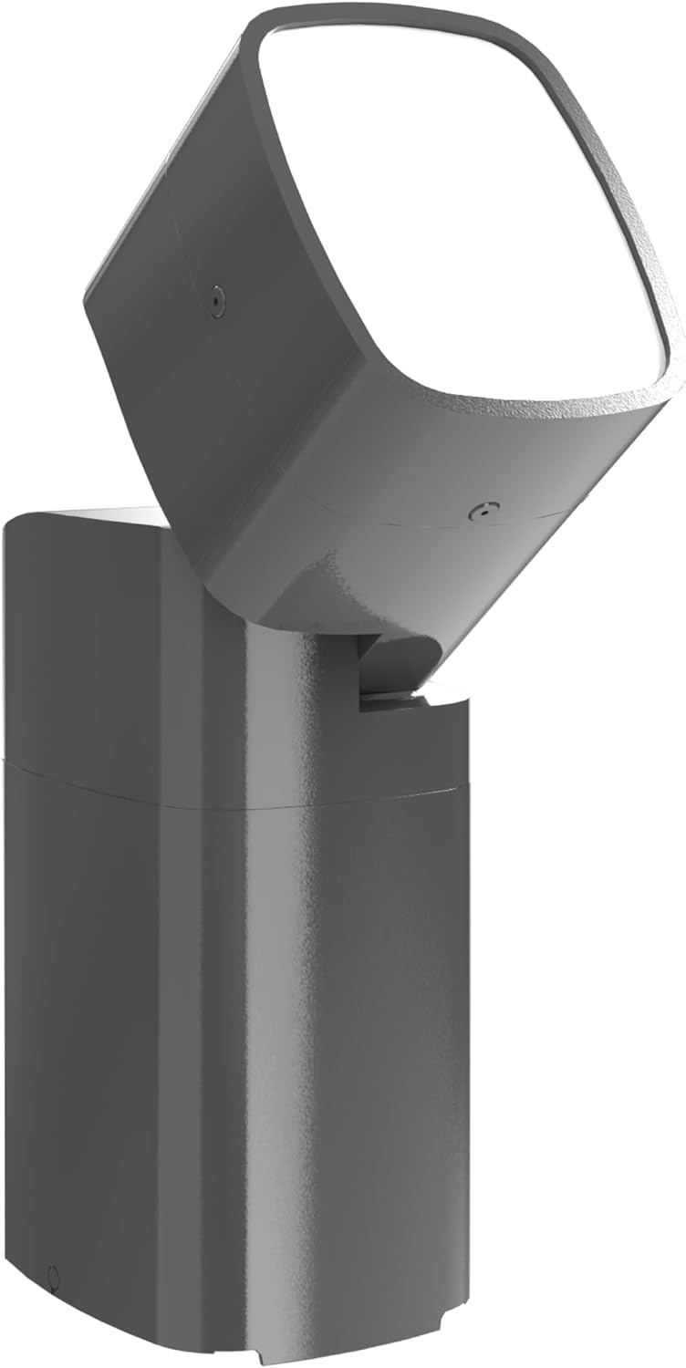 TayMac Gray Spotlight Slide Cover PPSLG for ParkPost Outdoor Power Enclosure (Required), 2000-Lumen 2700K Polycarbonate Post Cap Light for Garden Decor, Seamless Spot Lighting Accessory