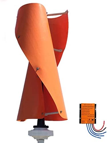 12000W Vertical Wind Turbine Generator for Home Use, No Noise Spiral Design, 12V 24V 48V 220V with MPPT Controller, Efficient 2-Blade Power Solution