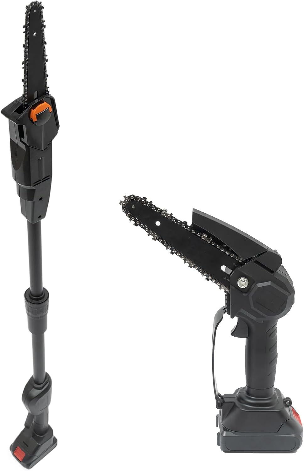 20V Cordless Pole Saw, 4.1FT Adjustable Lithium-Ion Chainsaw for Tree Trimming, 4500RPM High Power Garden Pruning Saw with 1500mAh Battery, Lightweight Electric Branch Cutter