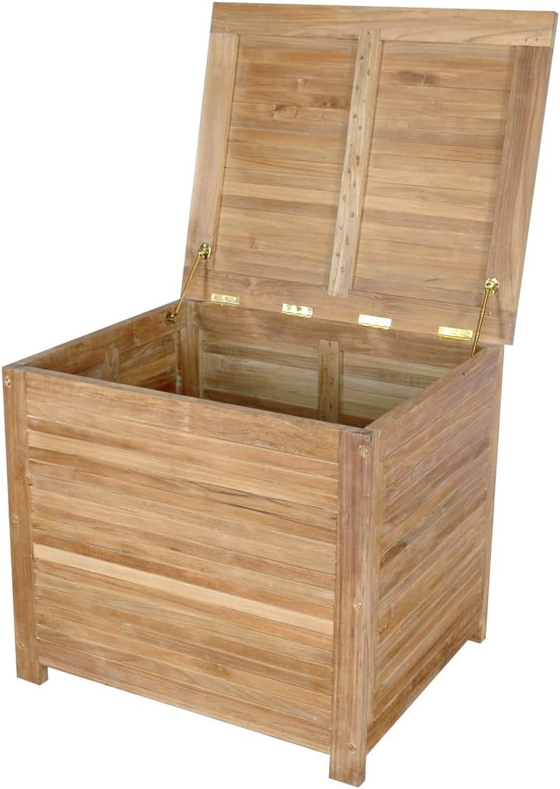 Teak Wood Storage Container - Large Deck Box Outdoor Furniture