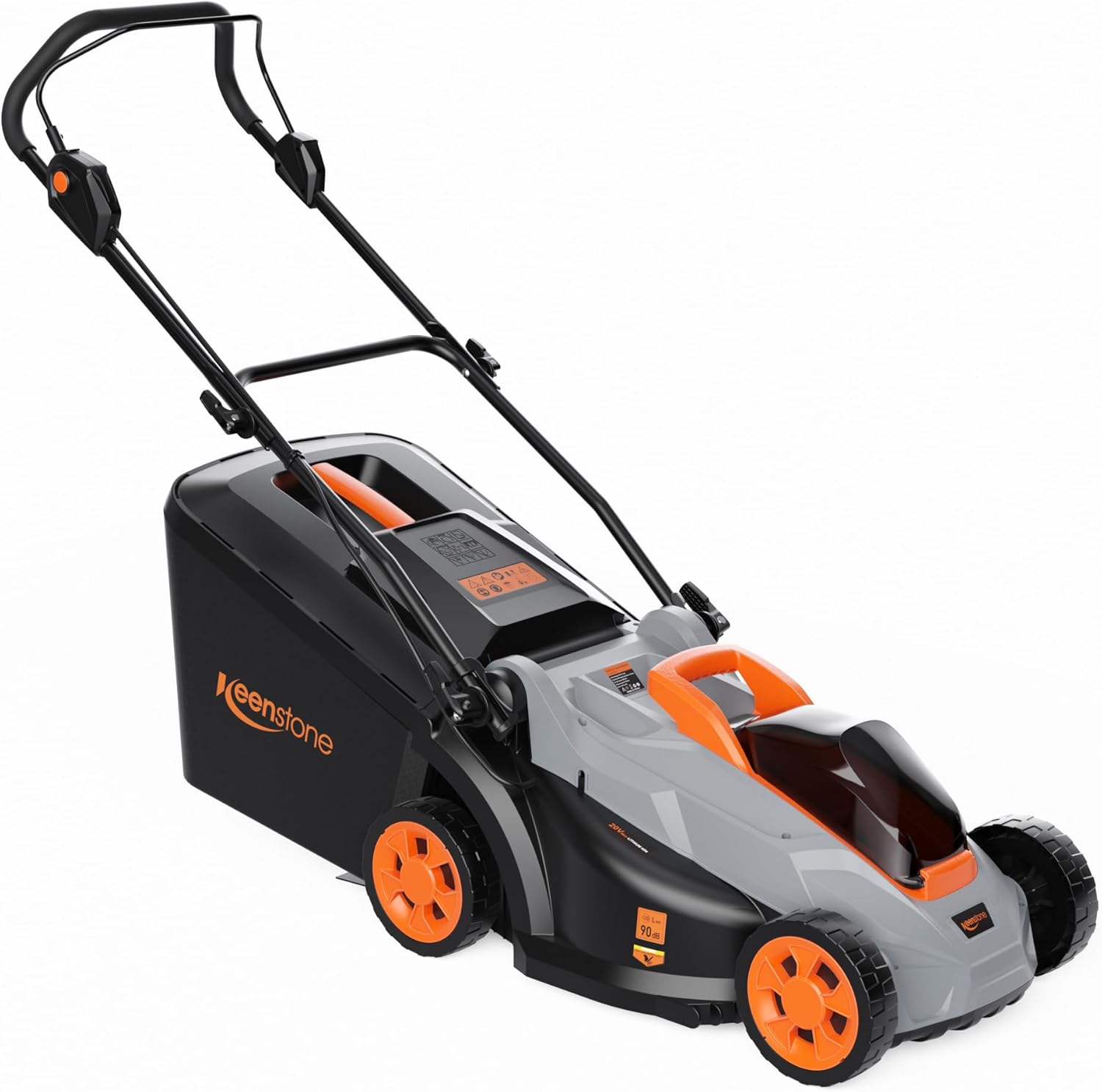 20V 13.1inch Cordless Lawn Mower, Electric Push Lawn Mower Cordless for Garden, Yard and Farm, 5 Heights Adjustment, 9 Gal Grass Bag, 4.0Ah Battery and Charger