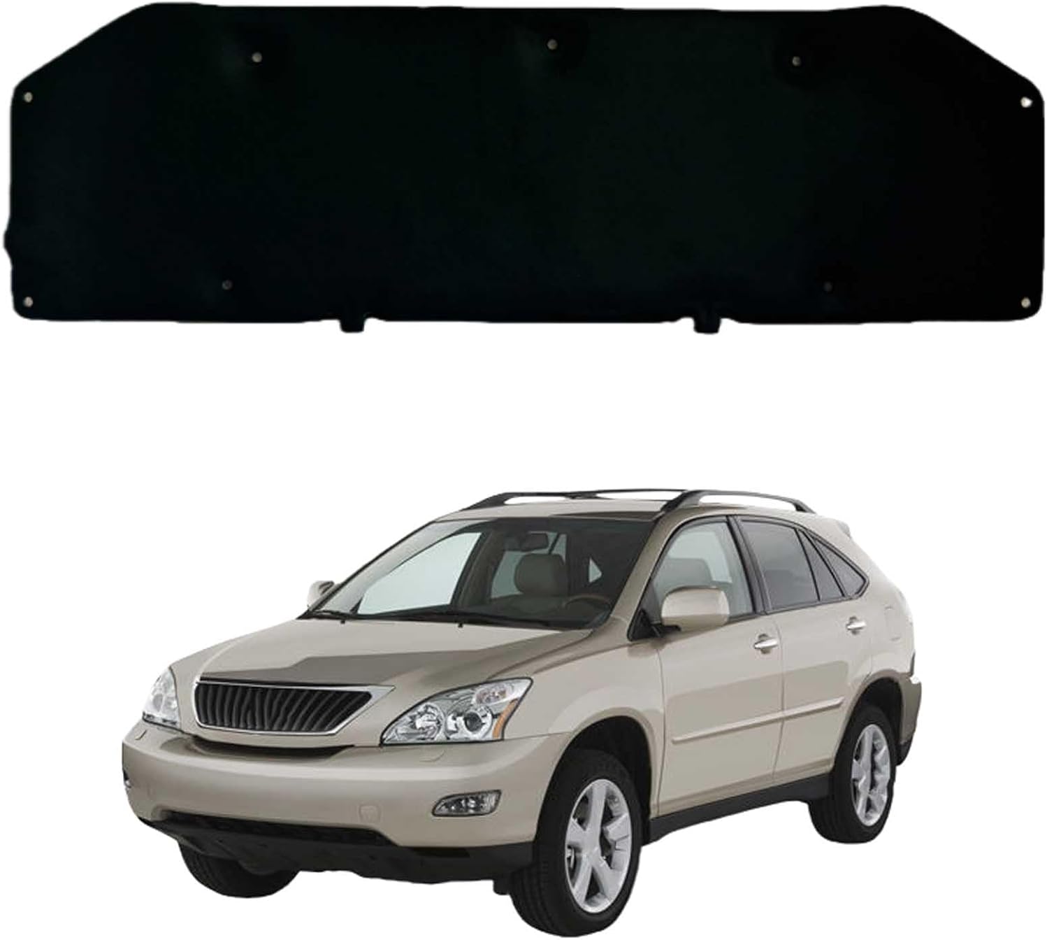 Car Front Hood Engine Sound Pad for Lexus RX350 2009-2013 OE:53341-48080, Heat Insulation Cotton Mat Cover Soundproof Car Accessories