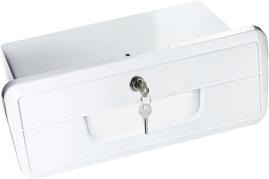Pactrade Marine Boat Pontoon Yacht Storage Compartment Durable Standard Lightweight Lockable ABS Locking Plastic Glove Box White Spacious with Keys
