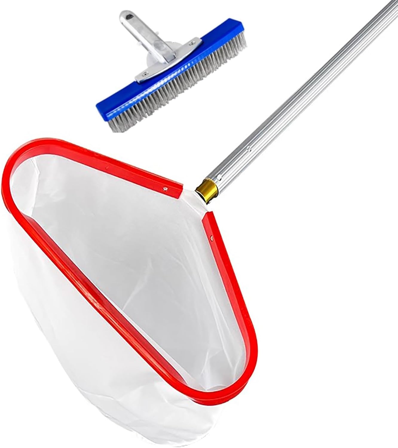 Pool Net,Professional Swimming Pool Leaf Skimmer Nets for Cleaning with,Heavy Duty Aluminum Frame & Handle Rake，Pool Skimmer netDebris Pickup Removal(300cm/118in)