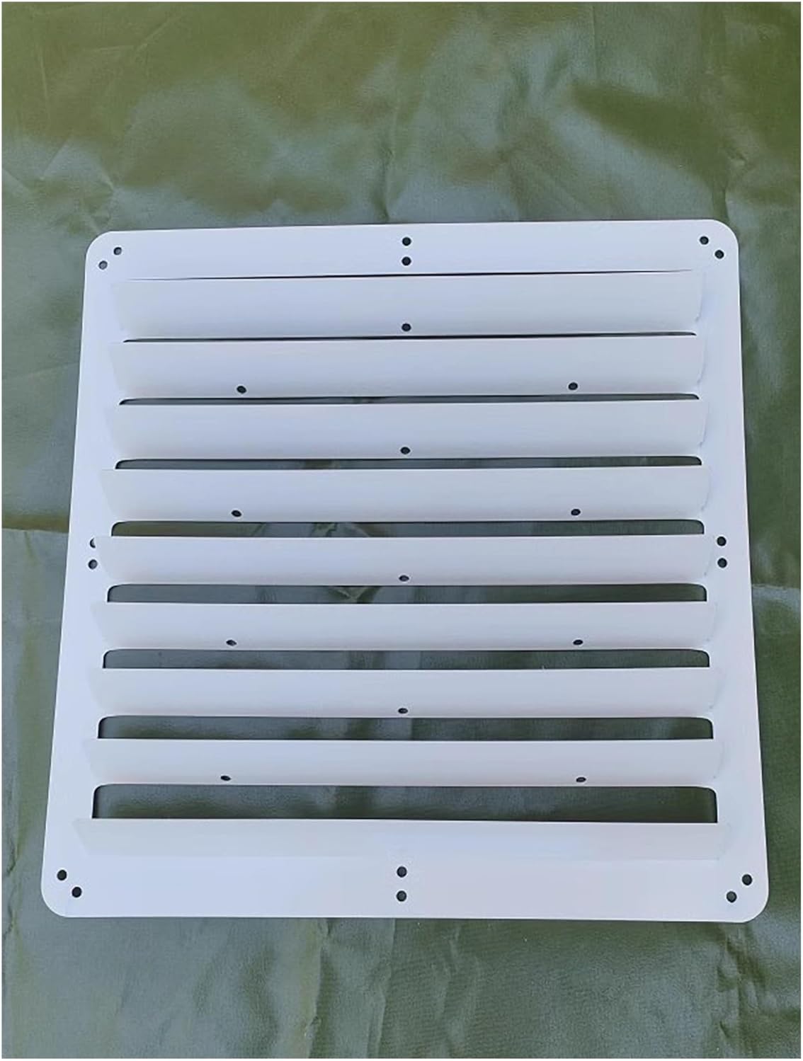 Air Conditioner Outdoor Unit Cover Bracket Air Deflector Grilles, Air Outlet 45 Degrees Angle Condenser Defender Grilles, Galvanized Seel Shutter Deflector