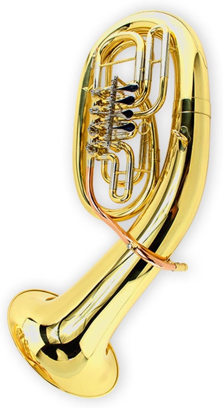 Beginner's 4 Key Flat Bb Euphonium Instrument Professional Performance Euphonium All-brass Instrument