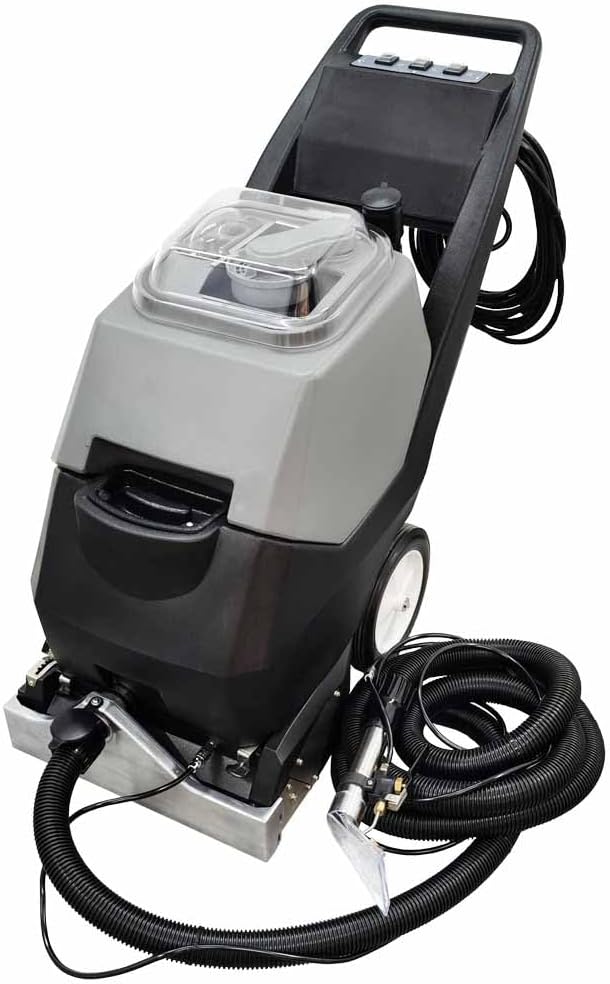 TECHTONGDA Electric Floor Scrubber Dryer Machine 3 in 1 Carpet Extractor Wet Dry Vacuum Cleaner Commercial Carpet Cleaning Machine for Sofa Curtain Floor 70L Tank 110V