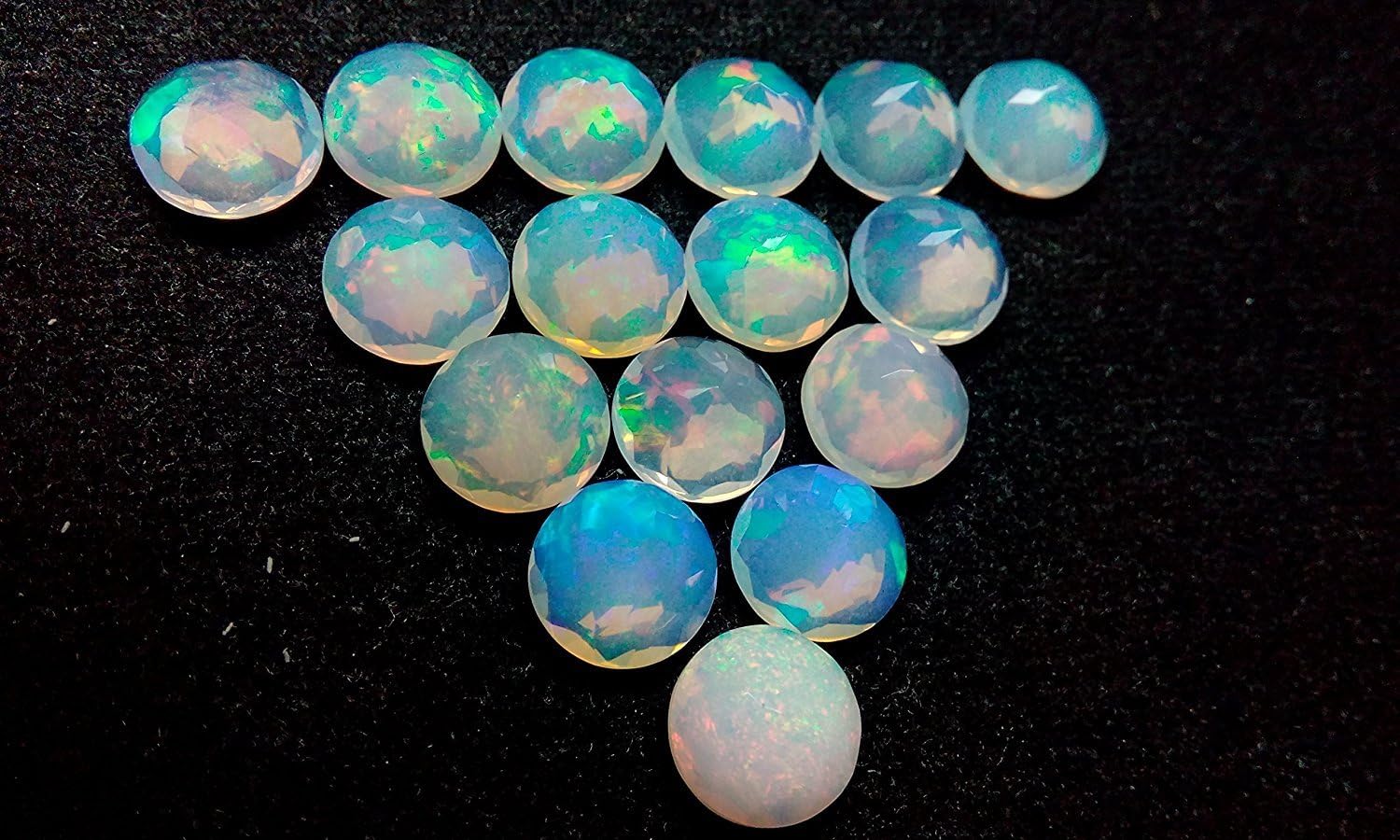 Natural Ethiopian Opal AAA Quality 11mm Faceted Round 10pcs Lot
