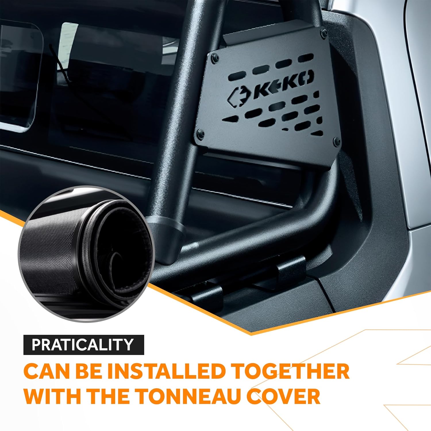 KEKO - Truck Sport Bar Compatible with Maverick 2022-2025 - Sports Bar for Truck - Accessories, Easy Install, Car Accessories - Carbon Steel, Alloy Steel