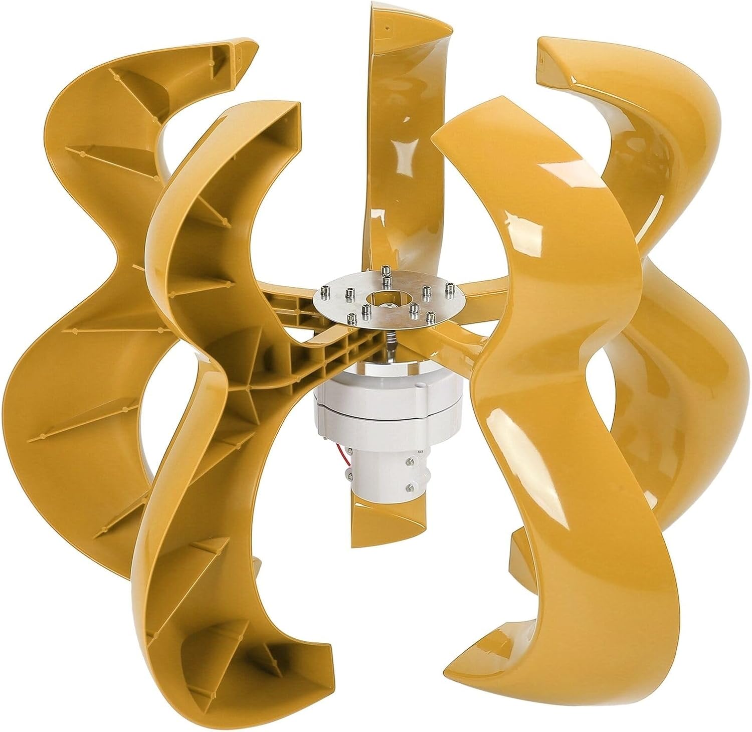1200W DC12V/24V 5-Blade Wind Turbine Kit with Controller Vertical Axis Wind Turbine Breeze Start Wind-Solar Hybrid Street Light Home Marine Use (Color : Yellow, Size : 24V)