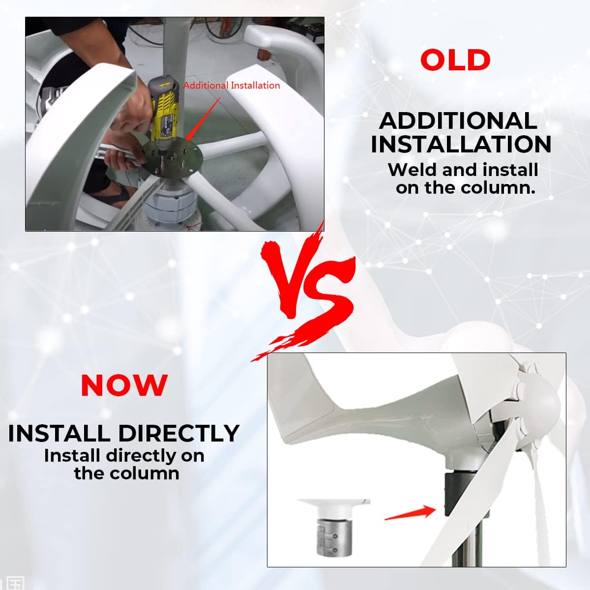 S2 9000W 6 Blade Power Wind Turbine Generator Hoop Type with Controller Windmill Energy Turbines for Home Street Lamp Boat