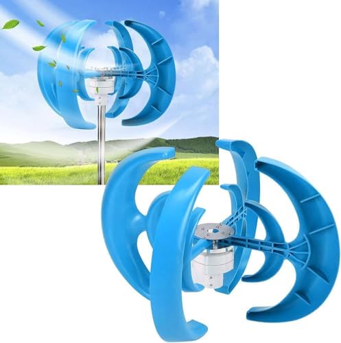 High Efficiency 12V/24V Vertical Axis Wind Turbine Kit for Home, Compact Eco-Friendly Small Wind Generator, Renewable Energy Solution, Quiet Windmill Motor System