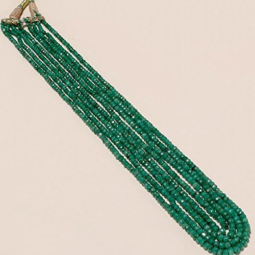 natural emerald 4 strand beaded necklace 18inch