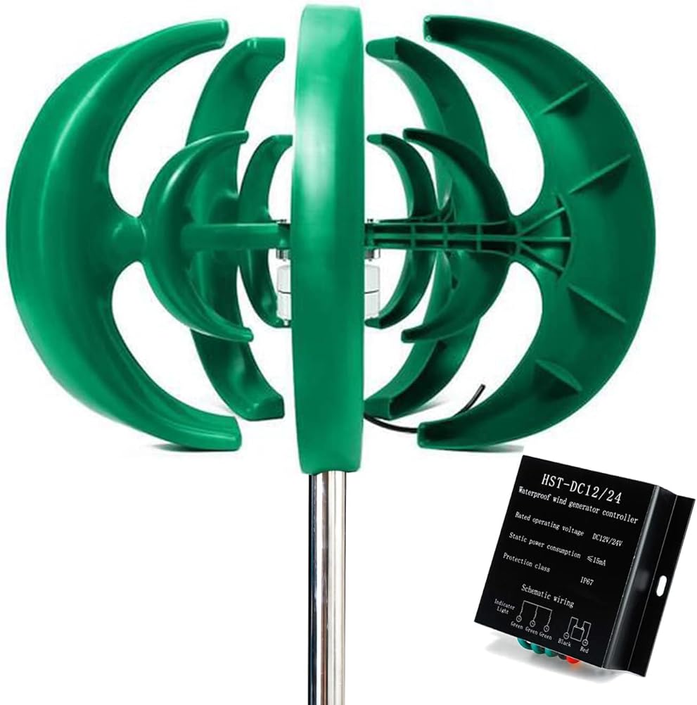 CHRISK High Power New Energy Wind Generator, 9000W Horizontal Turbine Motor Household Windmill, with MPPT Controller, Free Energy