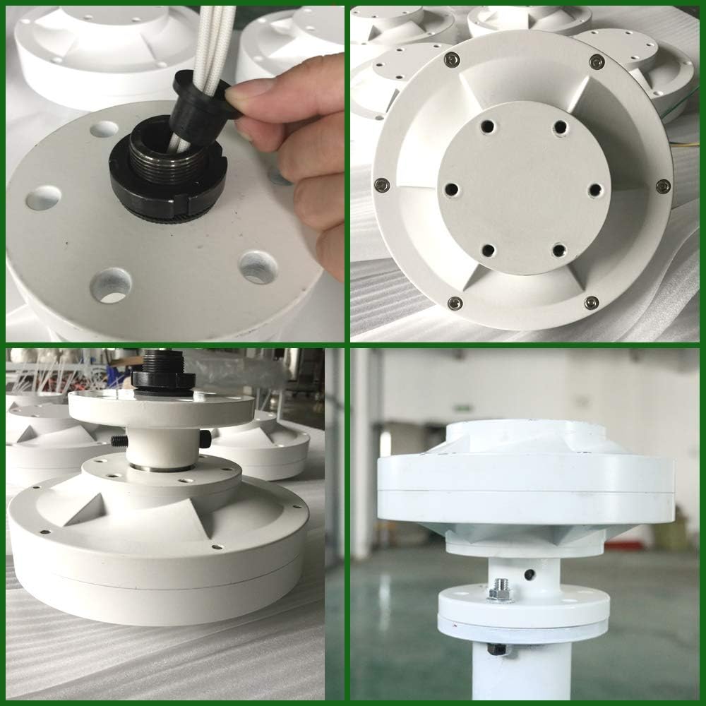 2000W 220V AC Vertical Wind Turbine 2KW 3 Phase Maglev Axis Coreless Permanent Magnet Wind Power Generator Windmil Off Grid for Home Industrial Camping Boat Use Free Energy