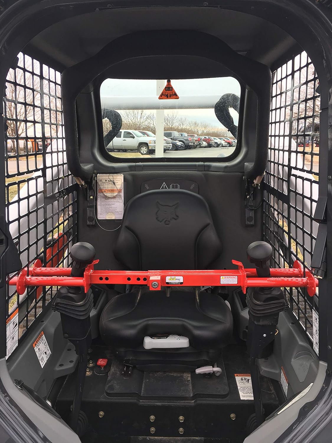 Equipment Lock SSL - Powder Coated Steel Skid Steer Lock - Drive Control Anti Theft - Skid Steer Cab Accessories