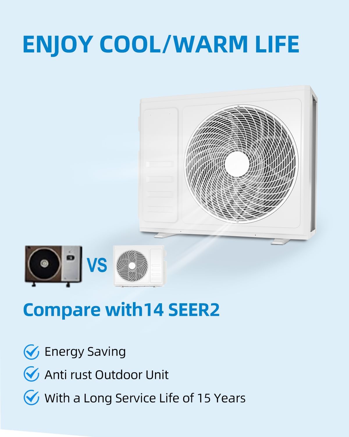 24000 BTU Dual Zone Mini Split Air Conditioner, 20 SEER2 12000+12000 BTU Wifi Enabled Multi Zone Ductless,160 Sq.Ft Cooling/Heating,Smart Inverter, Installation Kit, White