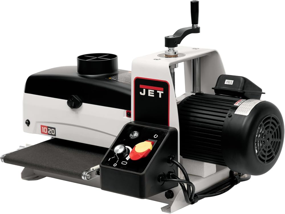 JET 10-Inch Benchtop Drum Sander, 1 HP, 115V 1Ph (Model JWDS-1020)