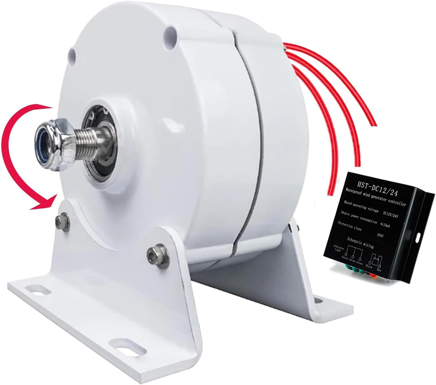 14000W Permanent Magnet Generator Alternator Motor,12V-220V DIY 3 Phase PMSG Brushless Electric Wind Power Turbine Generator,48v