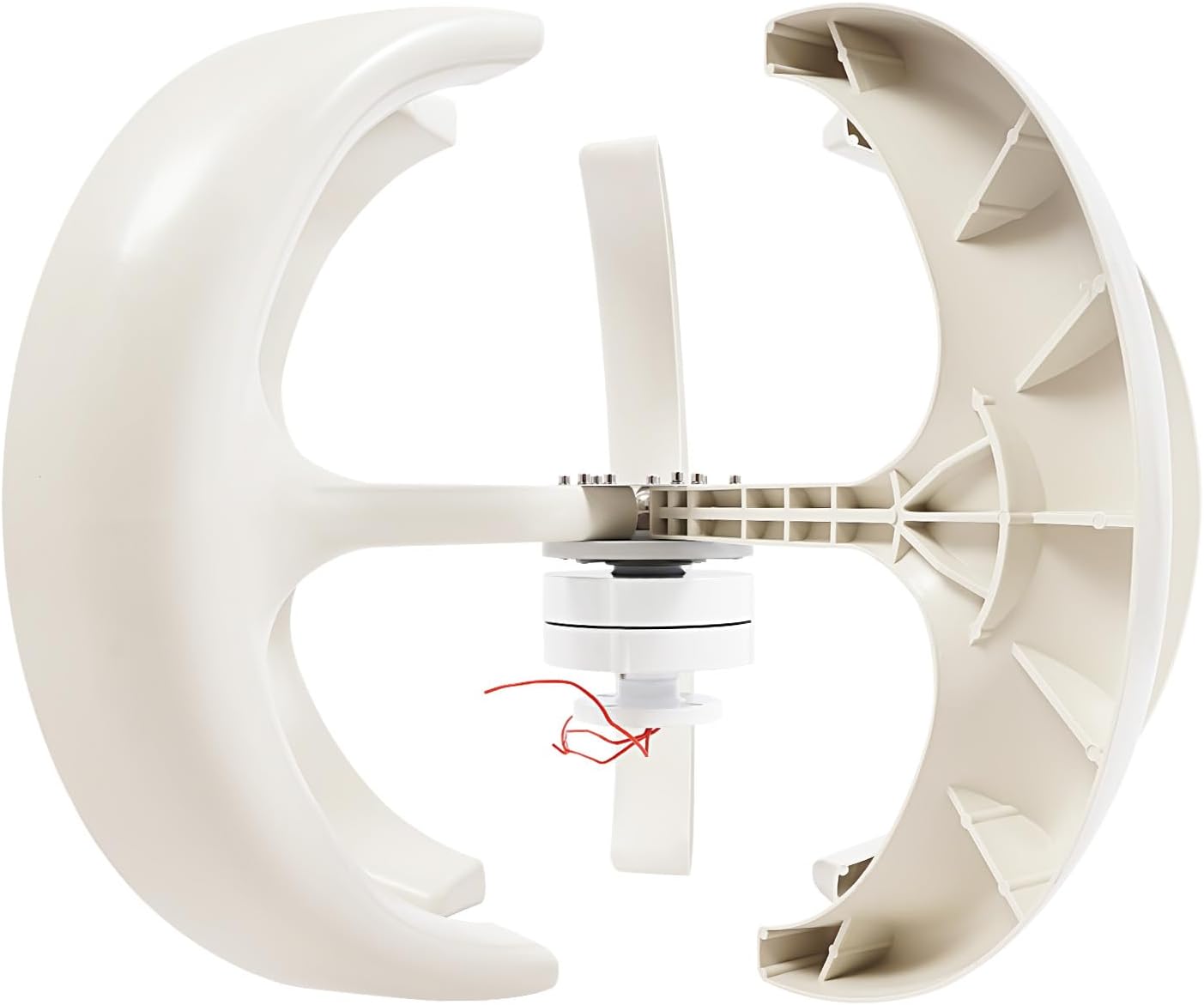 Vertical Wind Turbine with 5 Blades & Low Start Speed, Compact Wind Generator System for Residential Or Marine Power