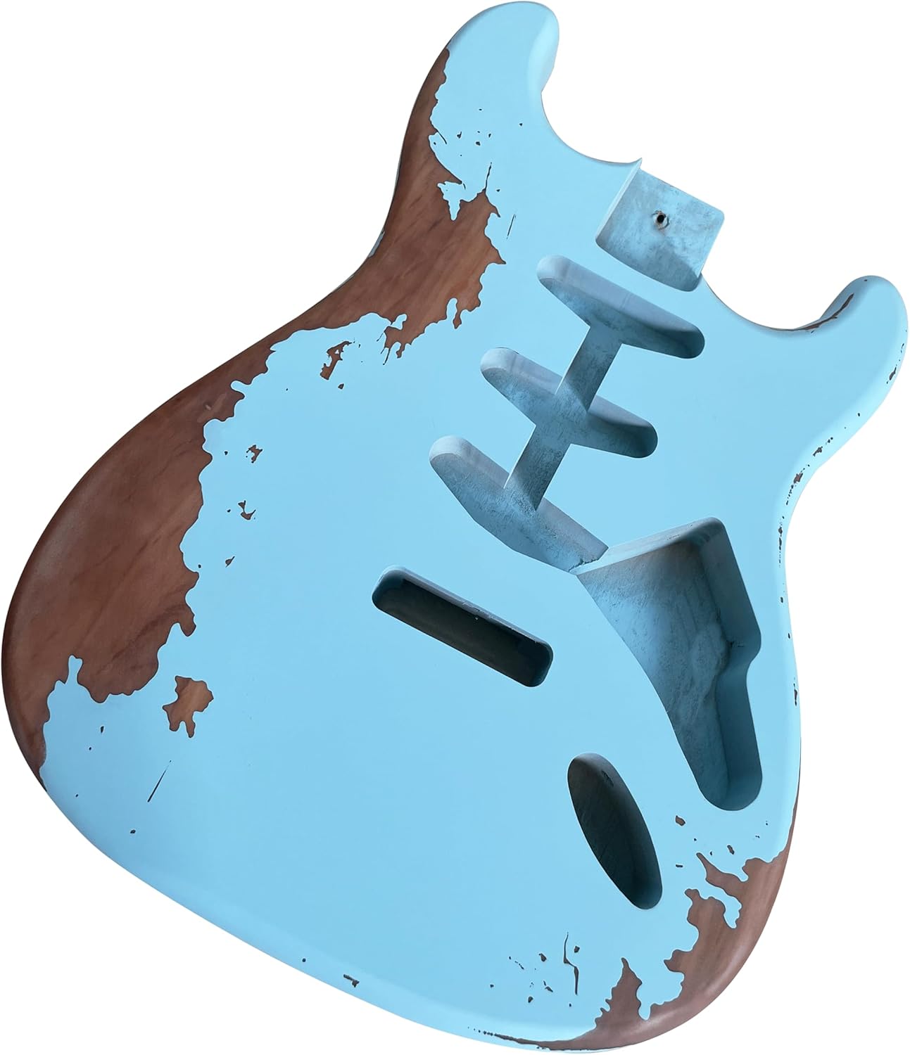Relic Electric Guitar Body Stratocaster Style Nitro Top Alder Wood DIY Guitar Body S-S-S pickups Heavy Relic Guitar Body Blue