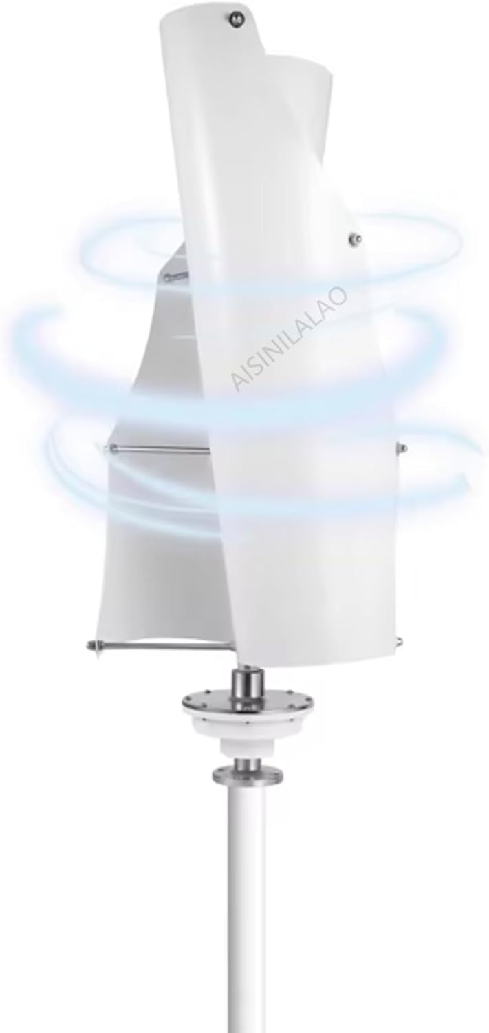 2000W 12V 24V 48V Vertical Wind Turbine Generator 2 Blade Helix Wind Turbine Generator with Controller Low Noise Suitable for Outdoor Use