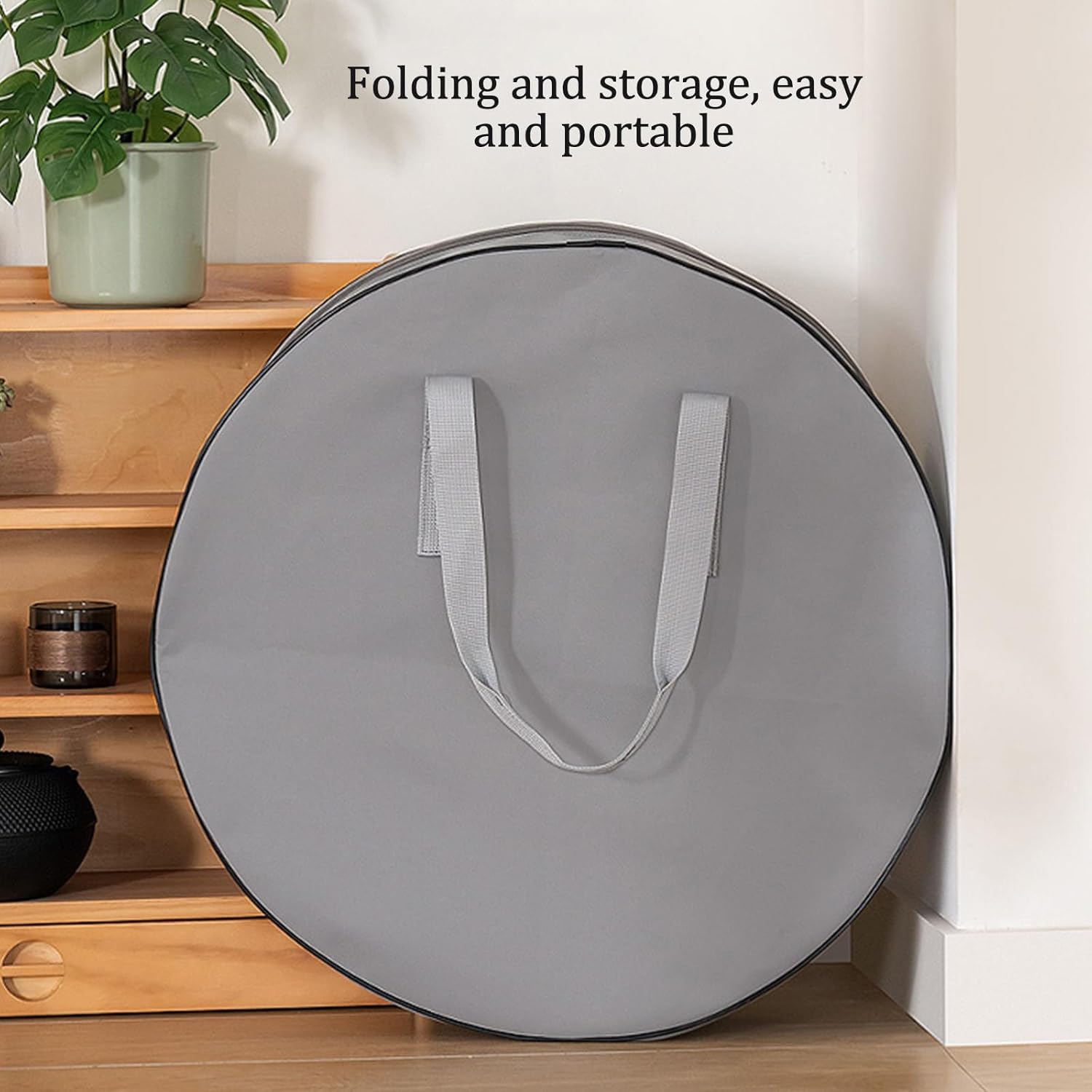 Portable Fire Bowl Folding Wood Burning Fire Pit Iron Brazier 21.7'' Outdoor Fire Pit Burning Bonfire Incinerator for Backyard Garden Camping Picnic.(Style3-55x45CM/21.7x17.7IN)