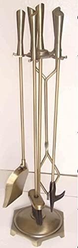 Patio Lounge Chairs Fireplace Tools Set 5 Pieces Wrought Iron Fire Place Pit Poker Holder 31