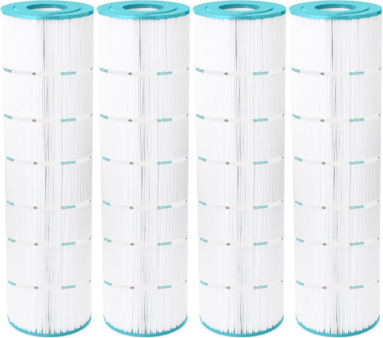 Hurricane Filters 4 Pack HF8418-01 Advanced Pool Filter Cartridge - Replacement for PJANCS200, Unicel C-8418, Filbur FC-0823, Jandy Industries CS 200
