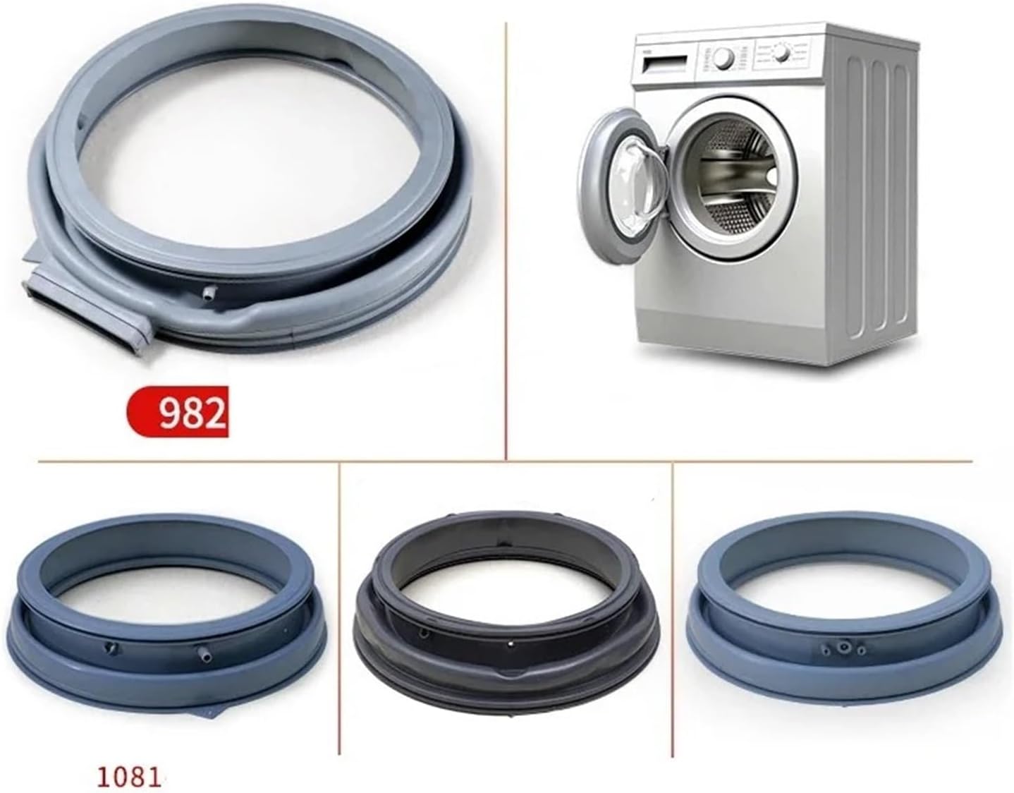 Drum Washing Machine Door Seal Sealing Ring Rubber Ring Waterproof Leather Ring，Compatible For Midea，Compatible For Little Swan(No.15 12638100000235)