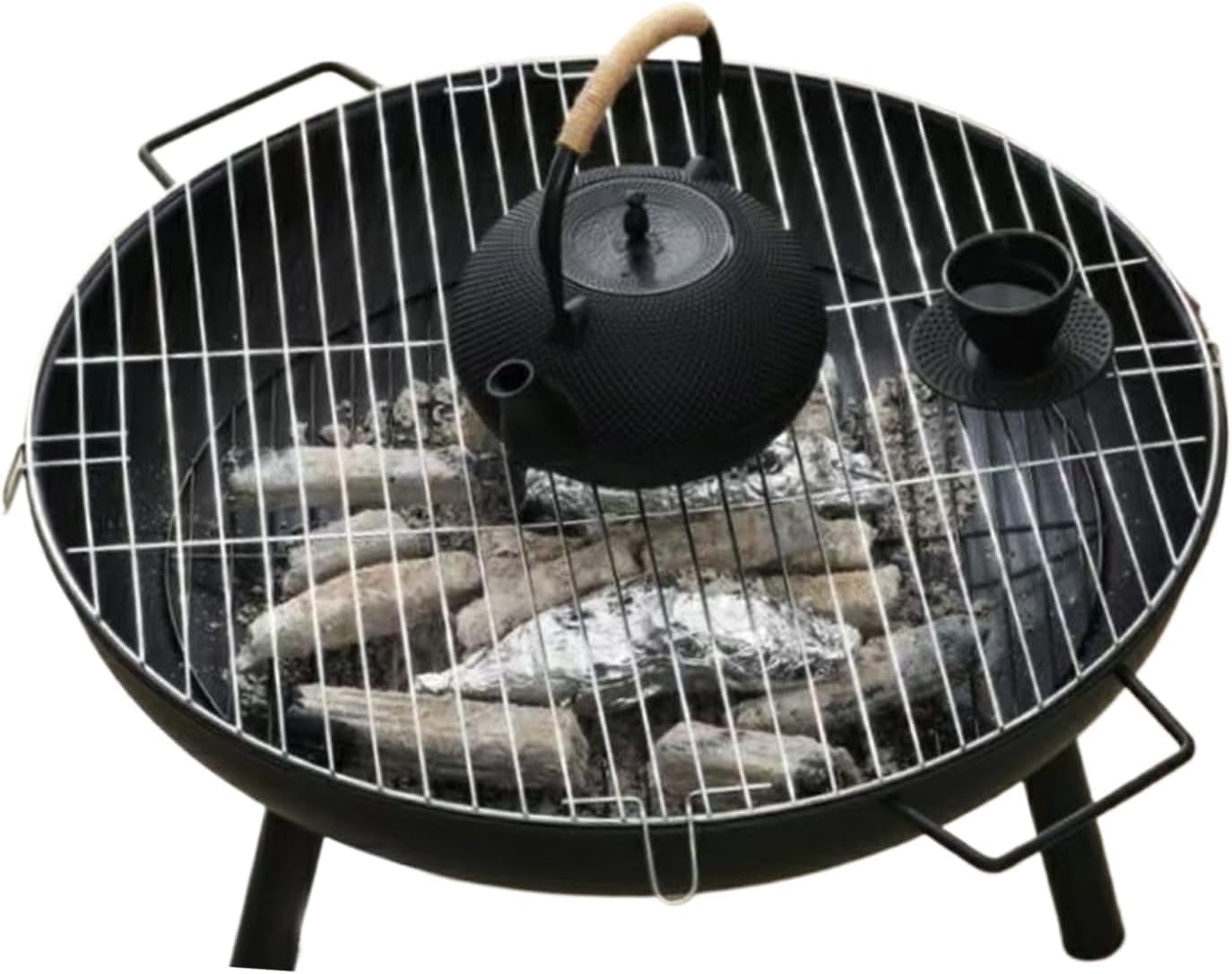 CHRISK Heating Stove Outdoor Wood Burning Fire Pit with Grills,BBQ Large Fires Table for Camping,Heating,Picnics Fires Pit Outdoor