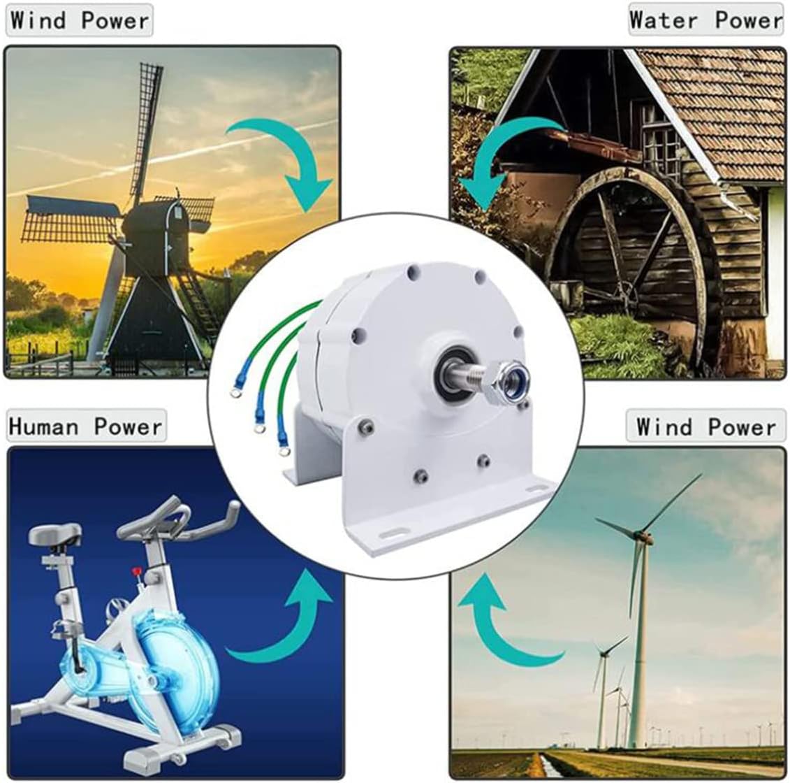 10000W Gearless Permanent Magnet Alternator, Low RPM AC Generator for Wind & Hydro Turbines, 12V High Efficiency Power Supply, Renewable Energy Solution