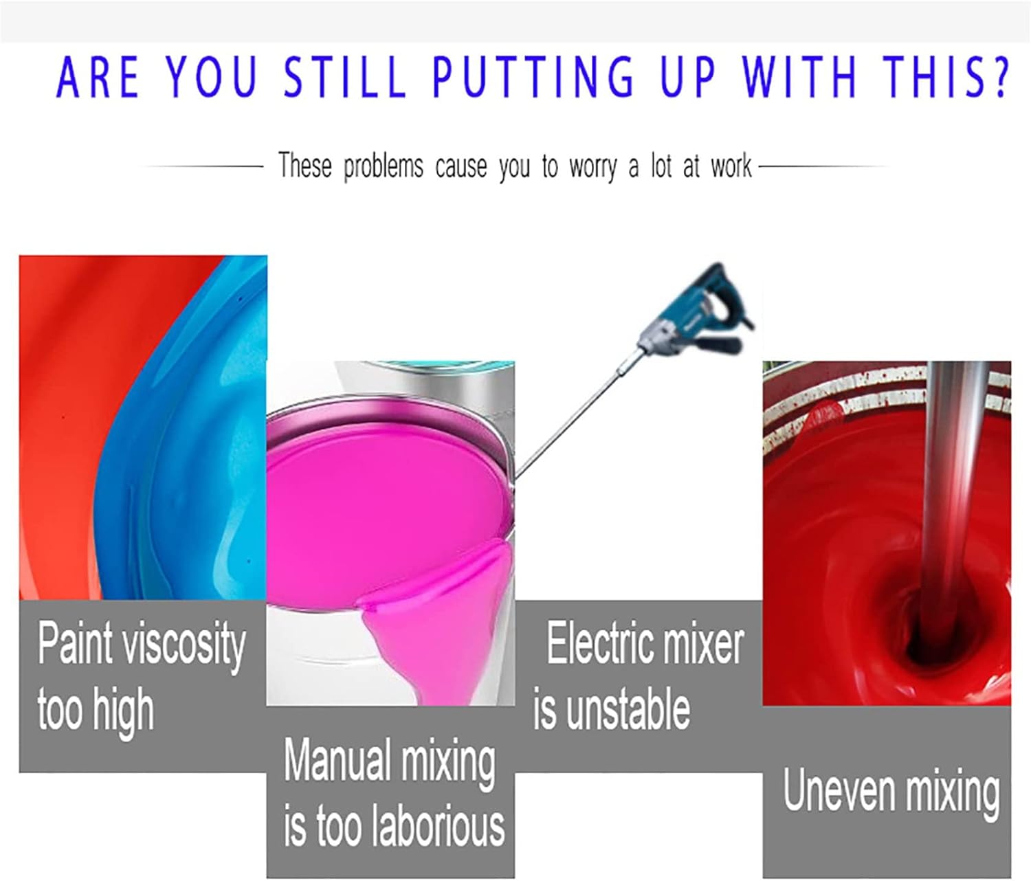 5 Gal/20LPneumatic Mixer, Pneumatic Paint Mixer Machine Ink Coating Mixing Tool with Bracket and Stainless Steel Blade