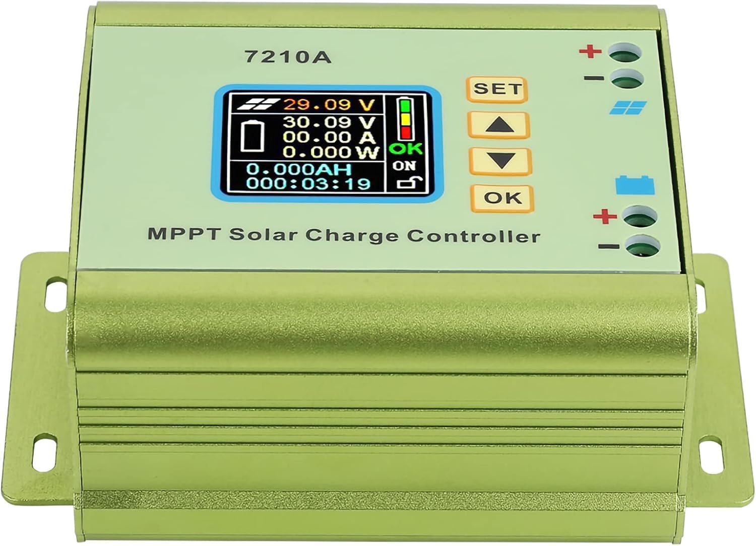 MPPT Solar Charge Controller for Lithium Batteries with LCD Display, Efficient Aluminum Alloy Housing, High Efficiency in Solar Power Systems