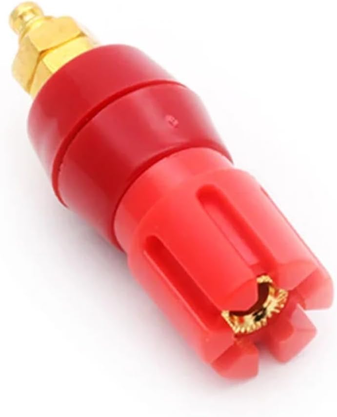 20pcs Gold Plated Copper Adaptor Large Current Amplifier Audio Terminal 4mm Banana Socket Brass Binding Post Connector