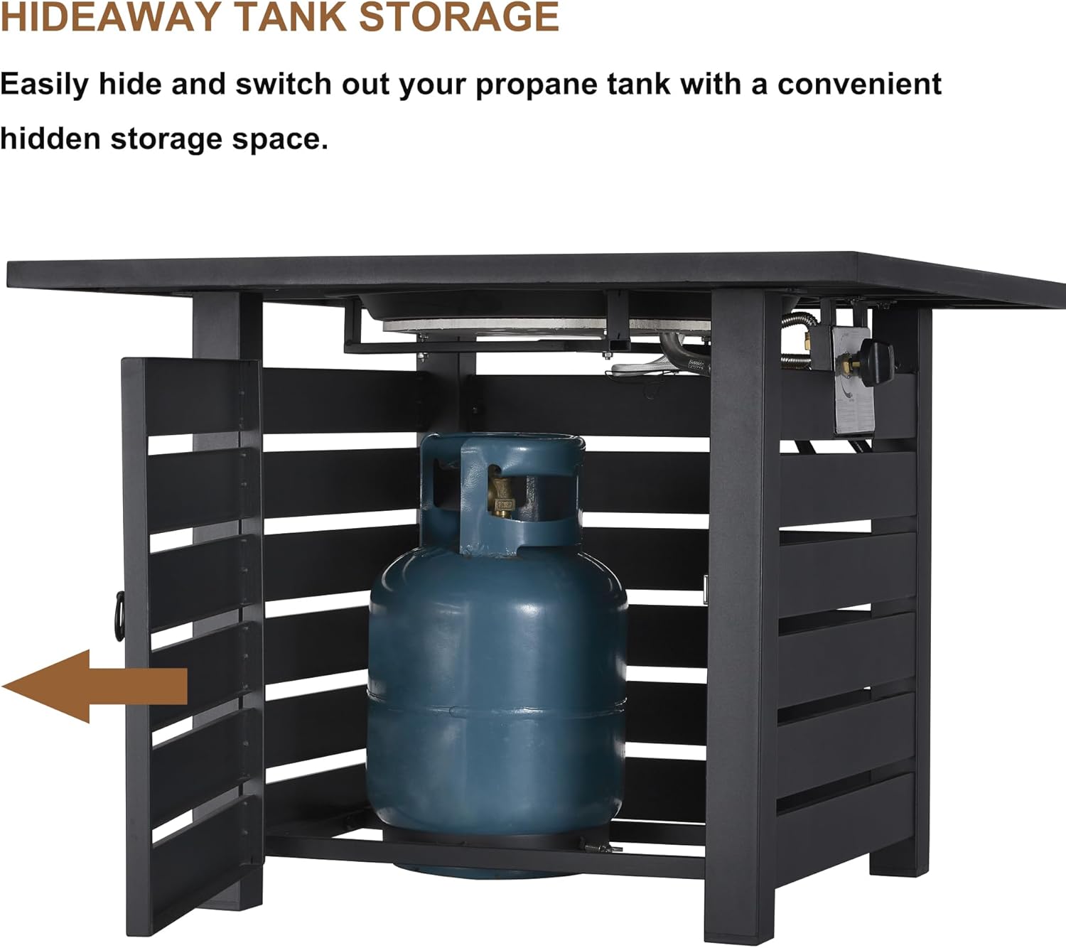 MONDAWE 32 Inch Fire Pit Table, 50,000 BTU Auto-Ignition Propane Fire Pit Table, Outdoor Gas FirePit with Waterproof Cover, CSA Certified Fire Table for Outside Paito/Garden/Backyard, Black