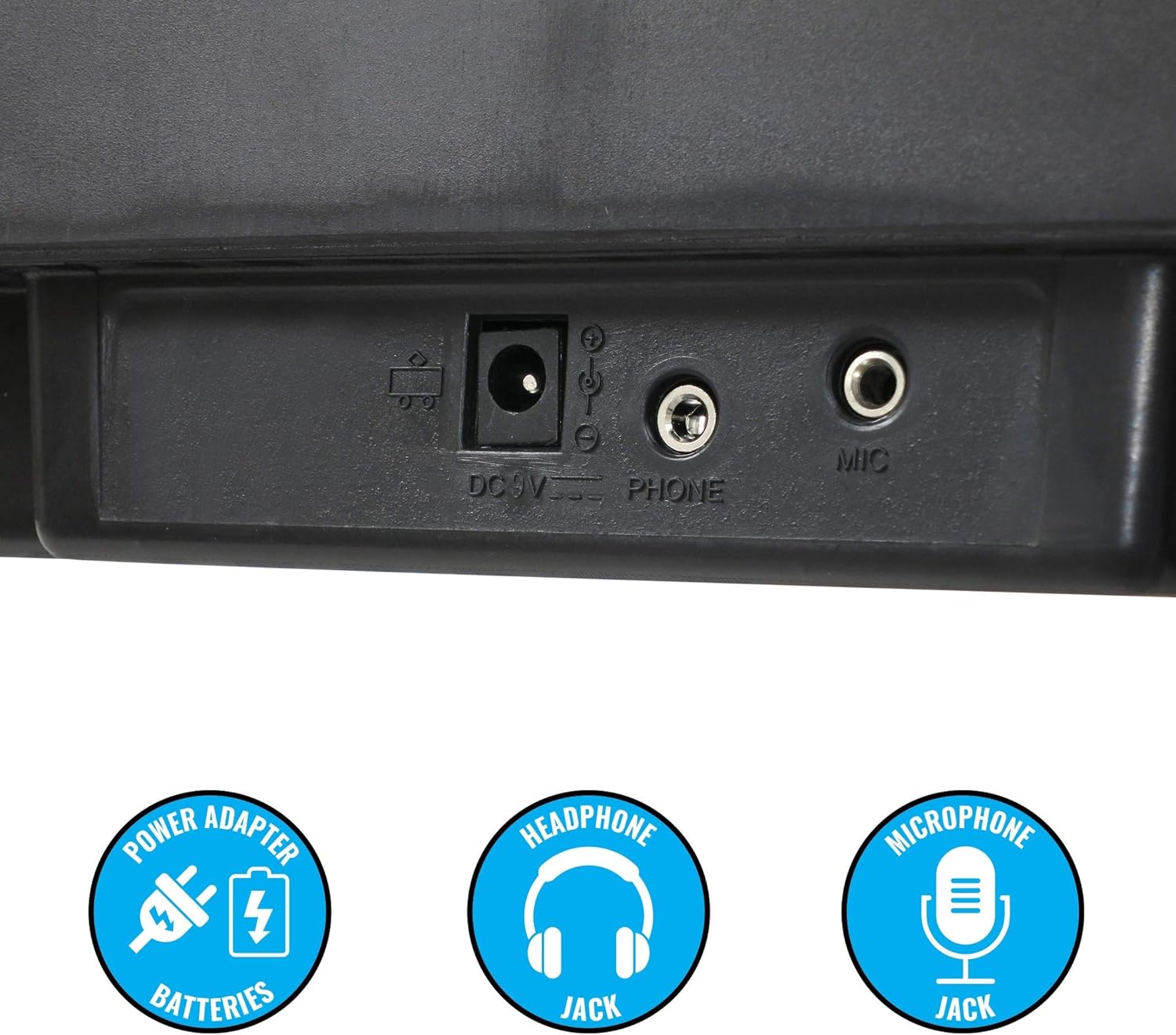 Plixio 61-Key Digital Electric Piano Keyboard & Sheet Music Stand - Portable Electronic Keyboard for Beginners (Kids & Adults)