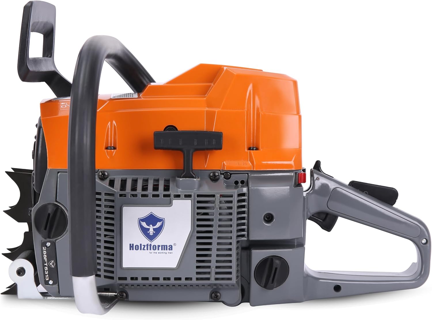 87cc G288 Holzfforma Gasoline 4KW Chain Saw Power Head All parts are compatible with Husqvarna 288 Chainsaw 54mm Cylinder Bore Orange Dark Grey Color