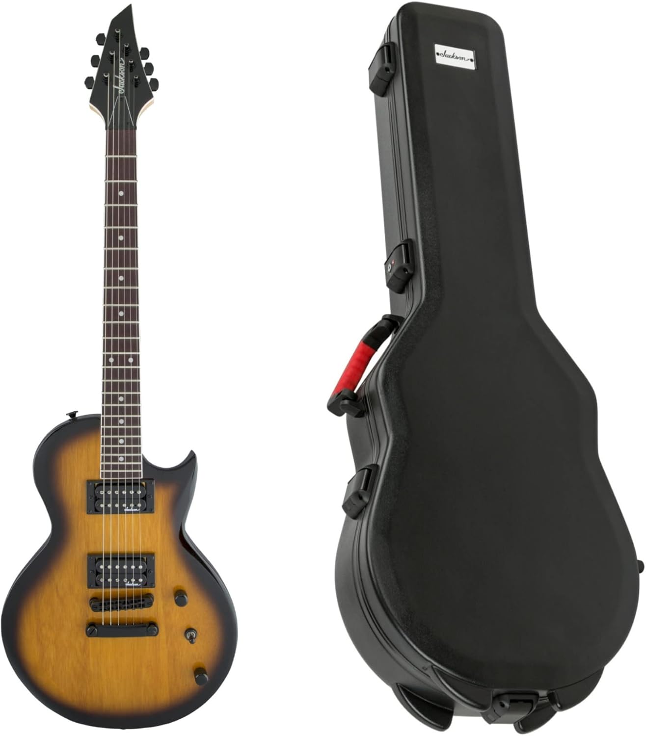 Jackson JS Series Monarkh SC JS22 6-String Electric Guitar (Tobacco Burst) Bundle with Jackson Monarkh Molded Case (2 Items)