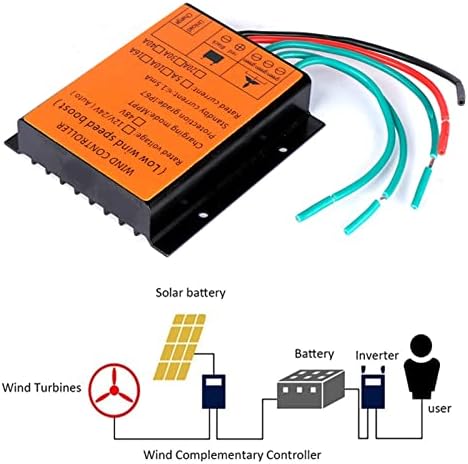 12000W MPPT Wind Turbine Charge Controller - IP67 Waterproof, Auto-Matching for 12V/24V Wind Generators, Durable Yellow Design for Efficient Energy Conversion