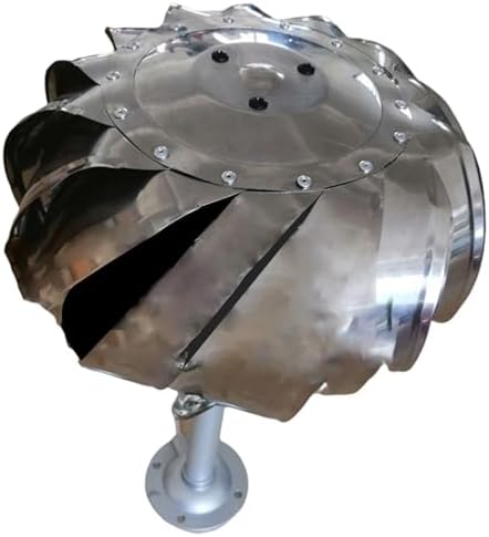 20W Mini Wind Turbine - Vertical Axis Generator with 16 Stainless Steel Blades, Low Start Wind Speed, Waterproof Neodymium Base, Ideal for Home & Outdoor Use